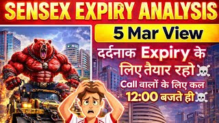 Tomorrow Sensex Expiry Prediction | Sensex Expiry Day Strategy | Sensex Prediction Tomorrow 5 Mar