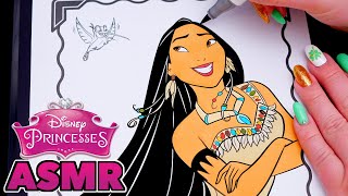 ASMR Coloring Pocahontas Disney Princess | ASMR Coloring Sounds for Relaxation (No Talking)