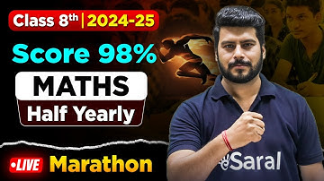 Class 8 Maths Half Yearly Question Paper 2024 | Complete Class 8 Maths Marathon 🔥