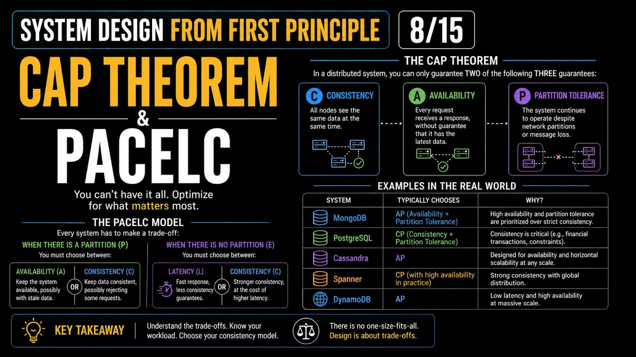 System design from First Principle[8/15] : CAP Theorem & PACELC - YouTube