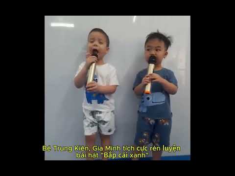 Các bé lớp Nhà trẻ 2 tích cực luyện tập cho liên hoab Tìm kiếm tài năng nhí