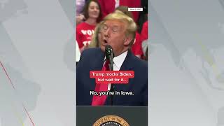 Trump mocks Biden, but wait for it...
