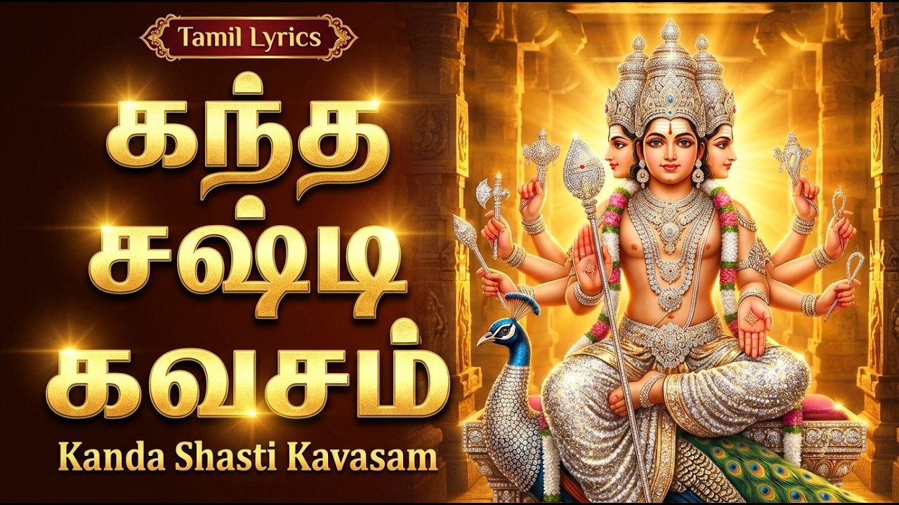 KANDA SAAHTI KAVASAM FULL IN TAMIL LYRICS | Powerful Murugan Bhakti  Songs | Murugan Bhakti Padalgal