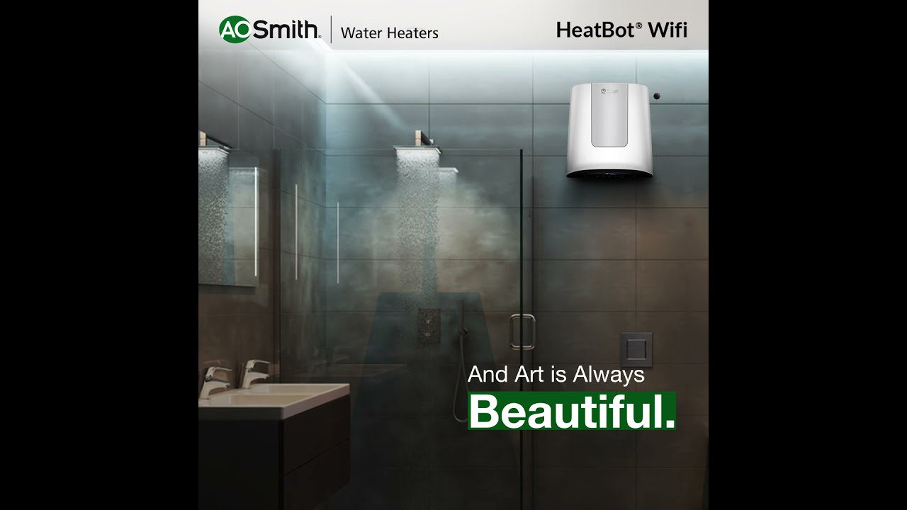 AO. Smith Introducing Heat Bot Wifi Water Heater | Storage Water Heater For  Bathroom - YouTube