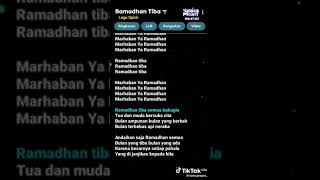 lagu ramadhan tiba (lirik) subscribe