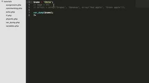 PHP Basics Lesson 08:  var dump