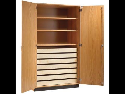 Tall Wood Storage Cabinets With Doors Youtube