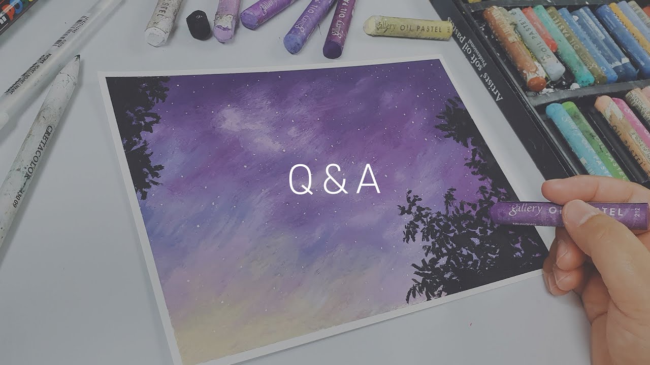 오일파스텔로 간단한 그림과 Q&A, Easy drawing with oil pastels and Q&A