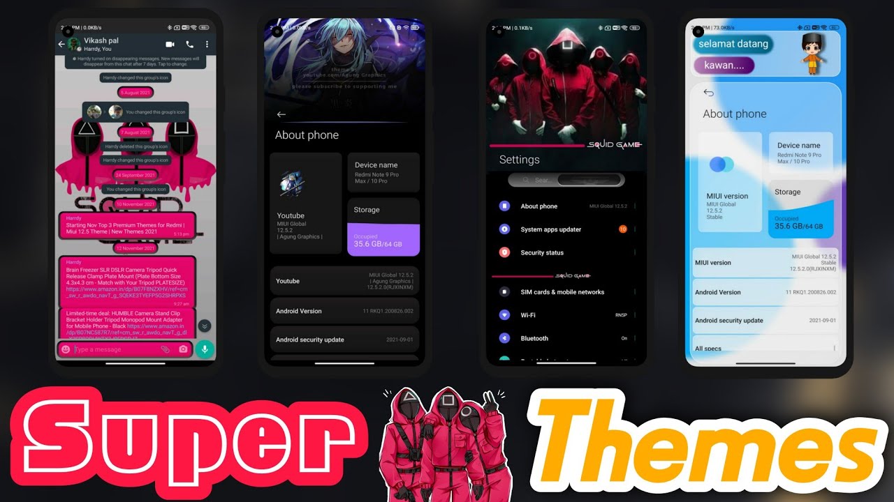 Top 3 Super Cool Miui 12 theme | Miui 13 Theme Customisation | Control Centre MIUI 12.5 | VikasPal🔥