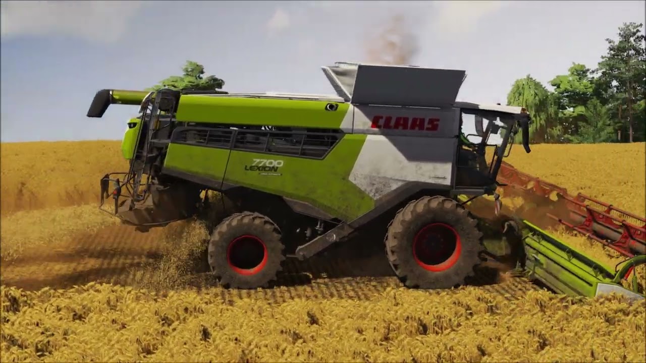Farming Simulator 22 Harvesting barley Claas Lexion 7700 with sound | Vario 1080 header | GO PRO cam
