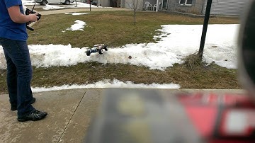 Traxxas Rustler XL-5 in the Muddy Snow