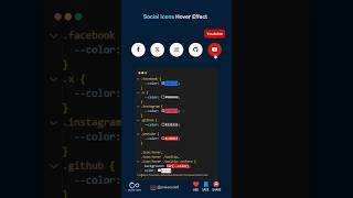 Social Icons Hover Effect using #html and #css #cssanimation