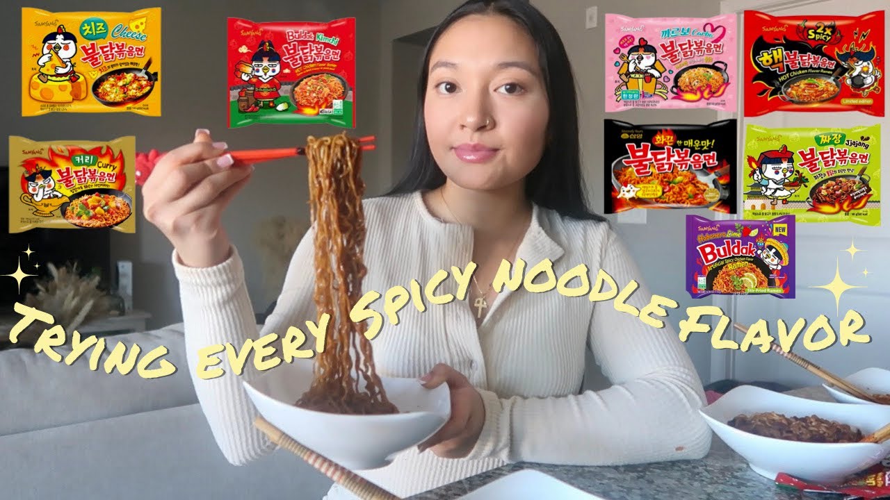 Trying Every Spicy Noodle Flavor 🍜 | Sharon M.
