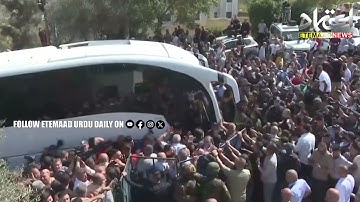 Huge crowds welcome freed Palestinian prisoners in Ramallah