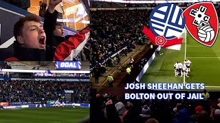 Bolton Score 93Rd Min Winner In 2-1 Win Over Rotherham United Sheehan Brace Gets Us Out Of Jail