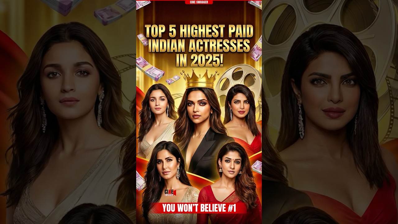 No. 1 Actress Fees: ₹40 Crore? | Top 5 Highest Paid Actresses of India | Cineswagger