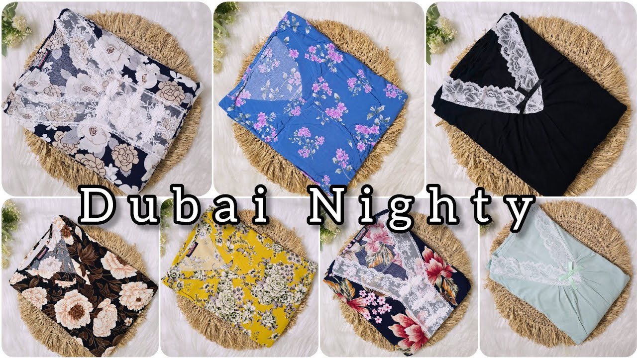 Half Sleeve ദുബൈ നൈറ്റി📌Imported Rayon Nighty 📌Dubai Maxi 