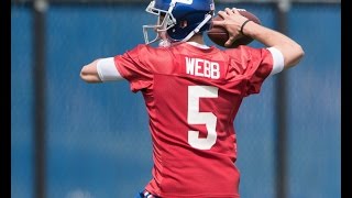 Davis Webb gets under center at New York Giants rookie camp