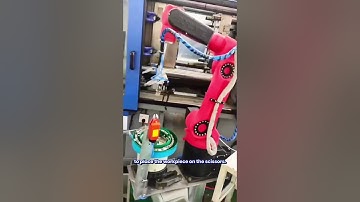 Robot with injection molding machine to pick up parts #borunte #machine #robot #injection