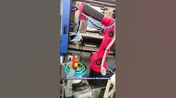 Robot with injection molding machine to pick up parts #borunte #machine #robot #injection