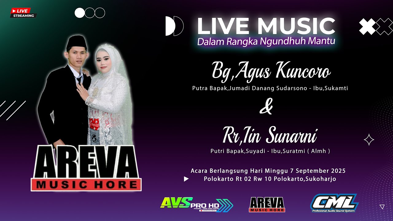 🔴📡LIVE NGUNDUH MANTU AGUS & LIN ll AREVA MUSC || CML AUDIO || ANANDA MEDIA ||
