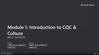 CQC Readiness Programme: Module 1 Introduction to CQC and culture