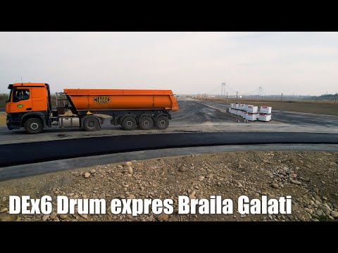 DEx6 Drum Expres Braila-Galati Asfaltare sens giratoriu Intersectie cu drum legatura centura BR DN22