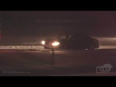 02-15-2021 Franklin, IN - Semi Pulls Out Stuck Car! Winter Storm and blizzard Conditions