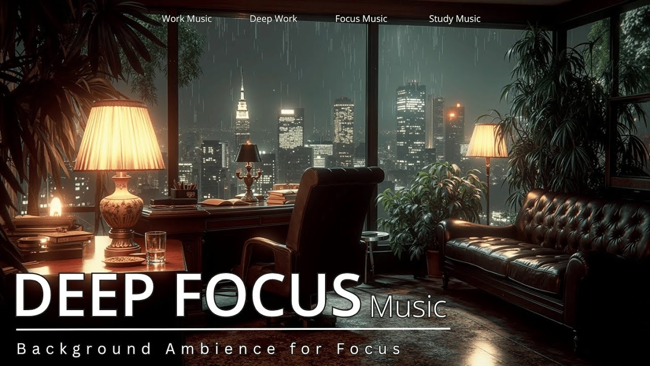 Атмосфера Дождливого Города: Инструментальная Музыка для Продуктивной Работы и Учебы 🌃