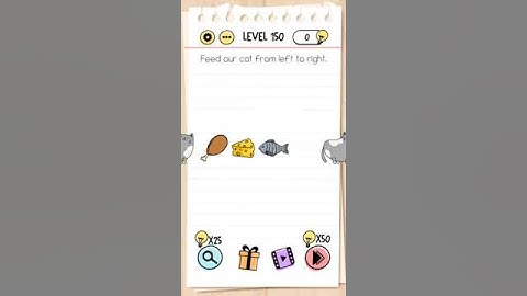 Brain Test Level 150 Feed our cat from left to right