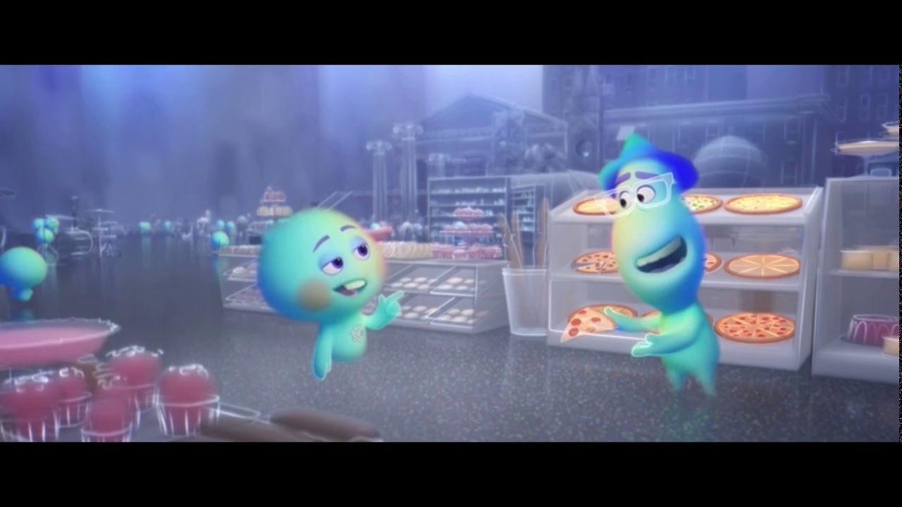 Soul (2020) Joe & 22 eat Pizza 🍕 Scene