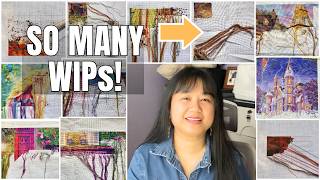 So Many WIPs! 🧵 Cross Stitch Update + New Start ✨ | Flosstube #542 screenshot 3