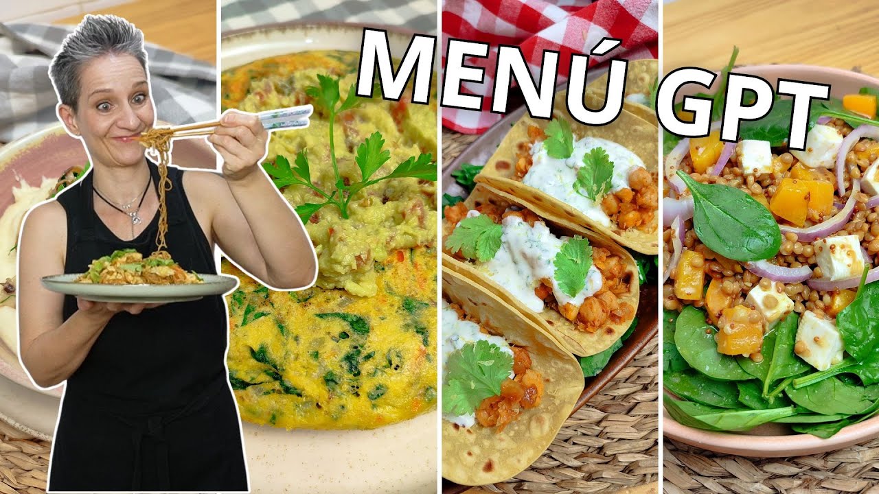 MENÚ SEMANAL con 5 recetas rápidas y sanas recomendadas por la IA.