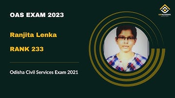 Ranjita Lenka Rank 233 OCS 2021 OPSC | RAYACADEMY