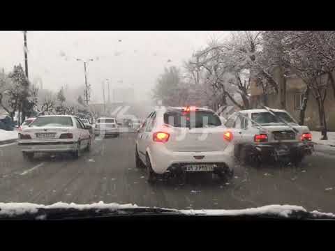 بارش شدید برف در همدان