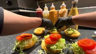 POV: Working solo in busy hour | Making denmark most famous cheese burger 🍔🍔  Juicy cheese burger