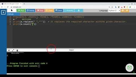 Python: String Methods- replace() count() find() index()