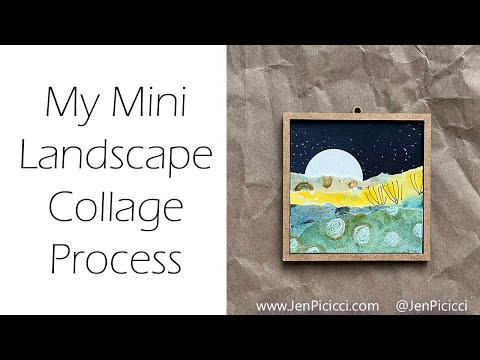 Creating Watercolor Textures and a Mini Torn Paper Landscape - YouTube