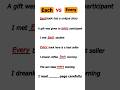 Each vs Every Explained in 30 Seconds! 🔥 (Stop Making This Mistake)