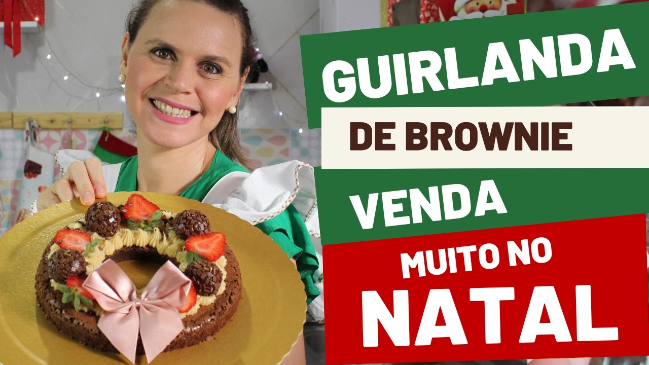 Guirlanda de Brownie | Sobremesa para lucrar muito nesse natal!