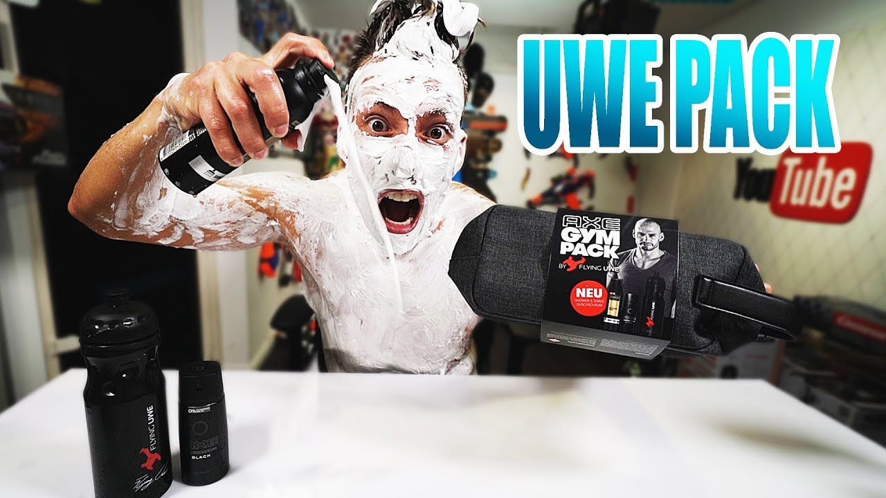 Ich teste & reagiere auf das Flying Uwe Axe Gym Pack | Rasier- /Duschschaum Unboxing - Review - Test
