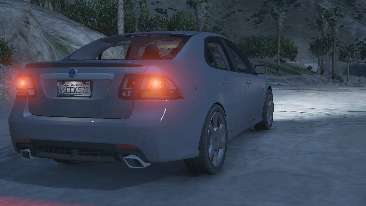 GTA V POV Night Drive - 2010 Saab 9-3 Turbo X