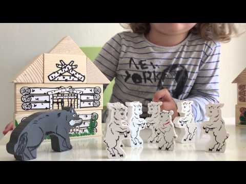 Обзор деревянного набора Волк и семеро козлят Томик Обзор деревянного набора Волк и семеро козлят Томик