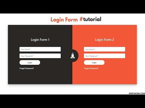 Responsive Login Form Just by Using HTML/CSS/Bootstrap - Web Design #Tutorial