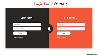 Responsive Login Form Just by Using HTML/CSS/Bootstrap - Web Design #Tutorial