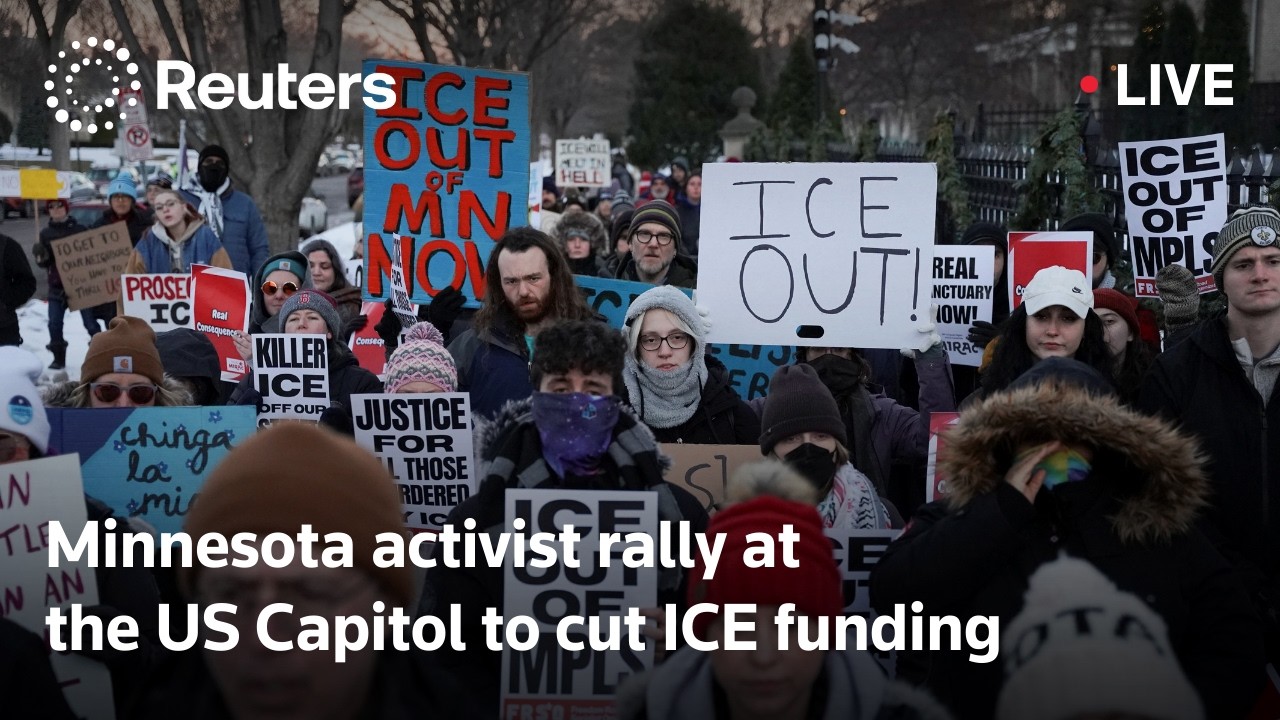 LIVE: Minnesota activist rally at the US Capitol to cut ICE funding