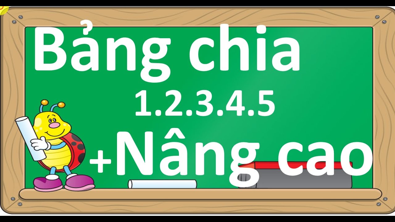 Bảng chia 1,2,3,4,5. và bài tập nâng cao Toán lớp 2. - youtube