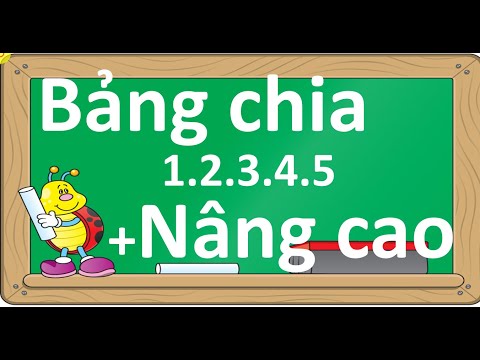 Video Bảng chia 1,2,3,4,5. và bài tập nâng cao Toán lớp 2. - youtube