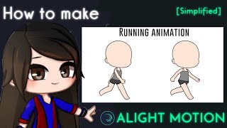 How to make a running animation in Alight Motion (simplified) || Gacha Stu-Club Tutorial ||