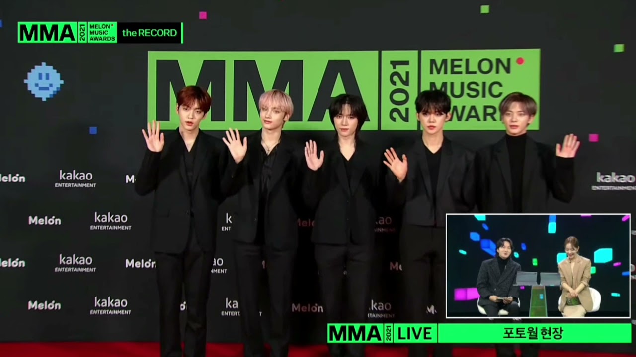 Tomorrow X Together at MMA 2021 Red Carpet